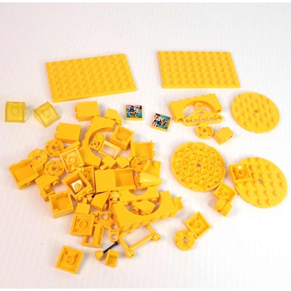 LEGO Parts - Assorted Yellow and Trans-Yellow Bulk Pieces - QTY 62 pc (2.5 oz)